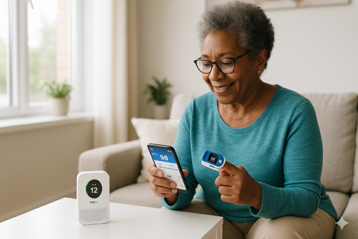 Best COPD Symptom-Tracking Apps (2025): Oximeter & Air-Quality Monitor Combos