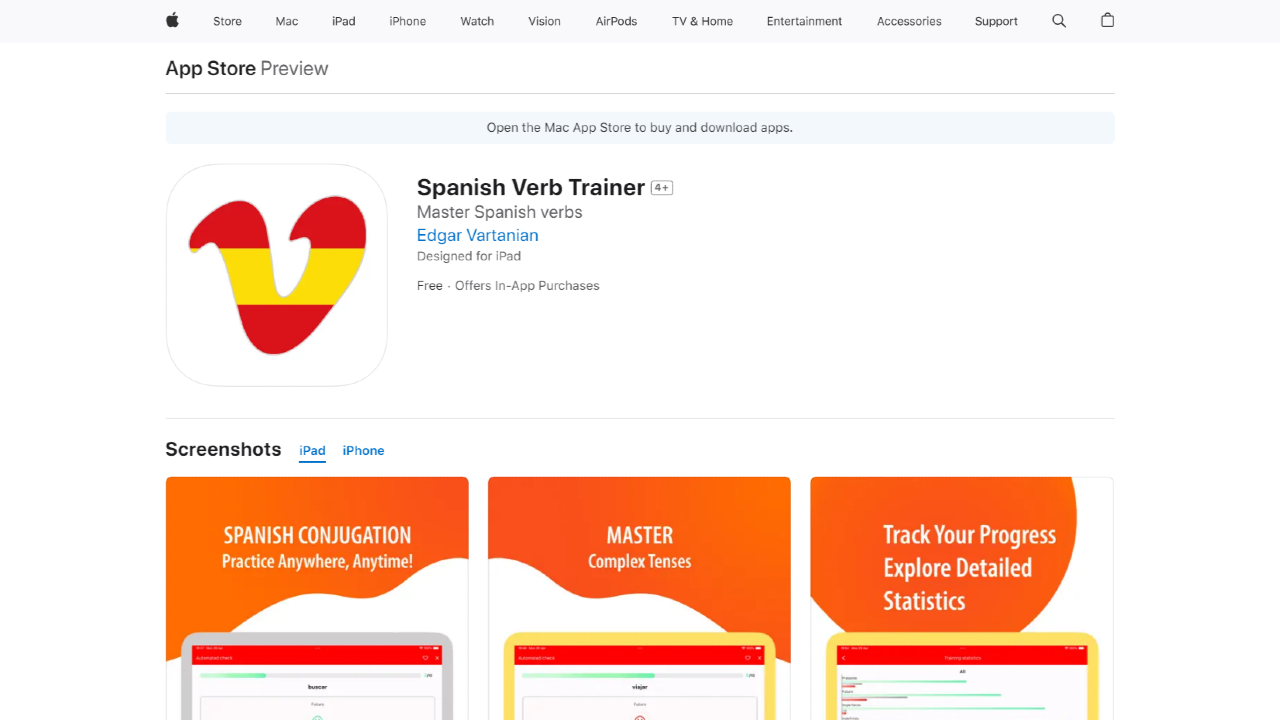 ‎Spanish Verb Trainer