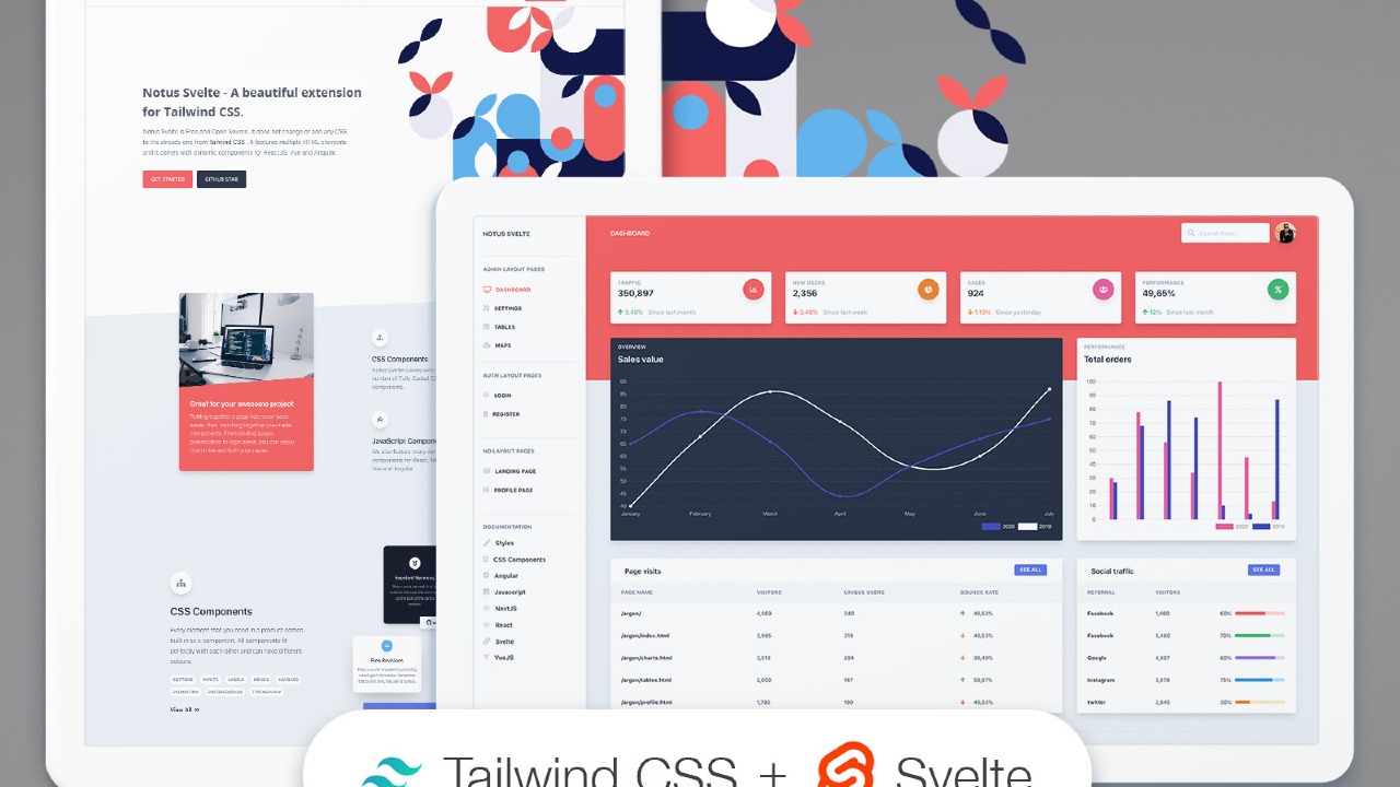 Notus Svelte Free Tailwind CSS UI kit and admin