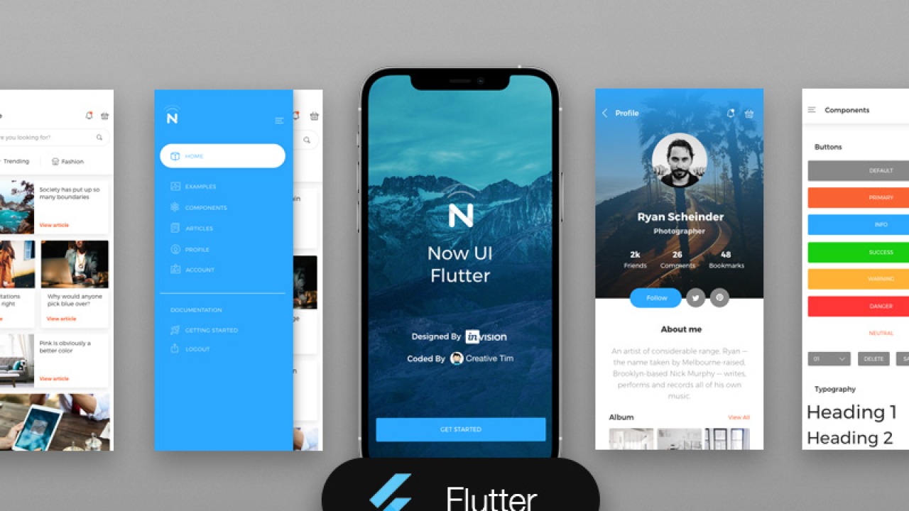 Now UI flutter template