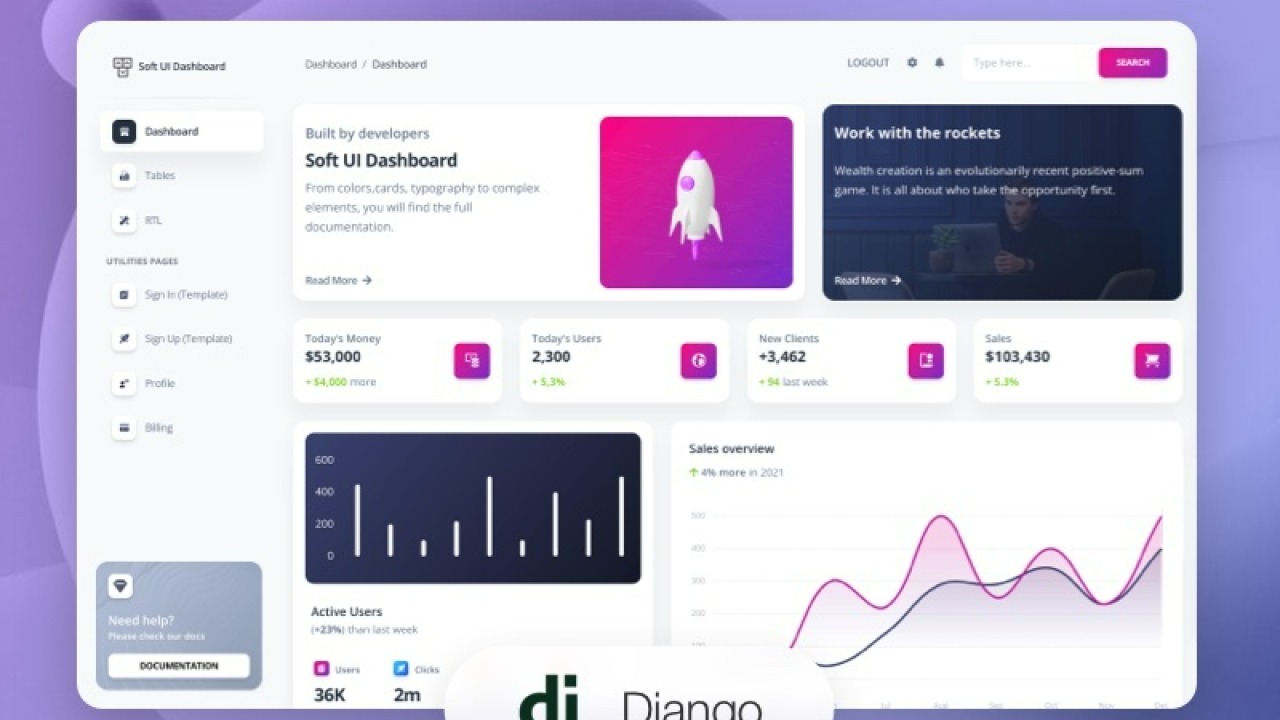 Soft dashboard Django 