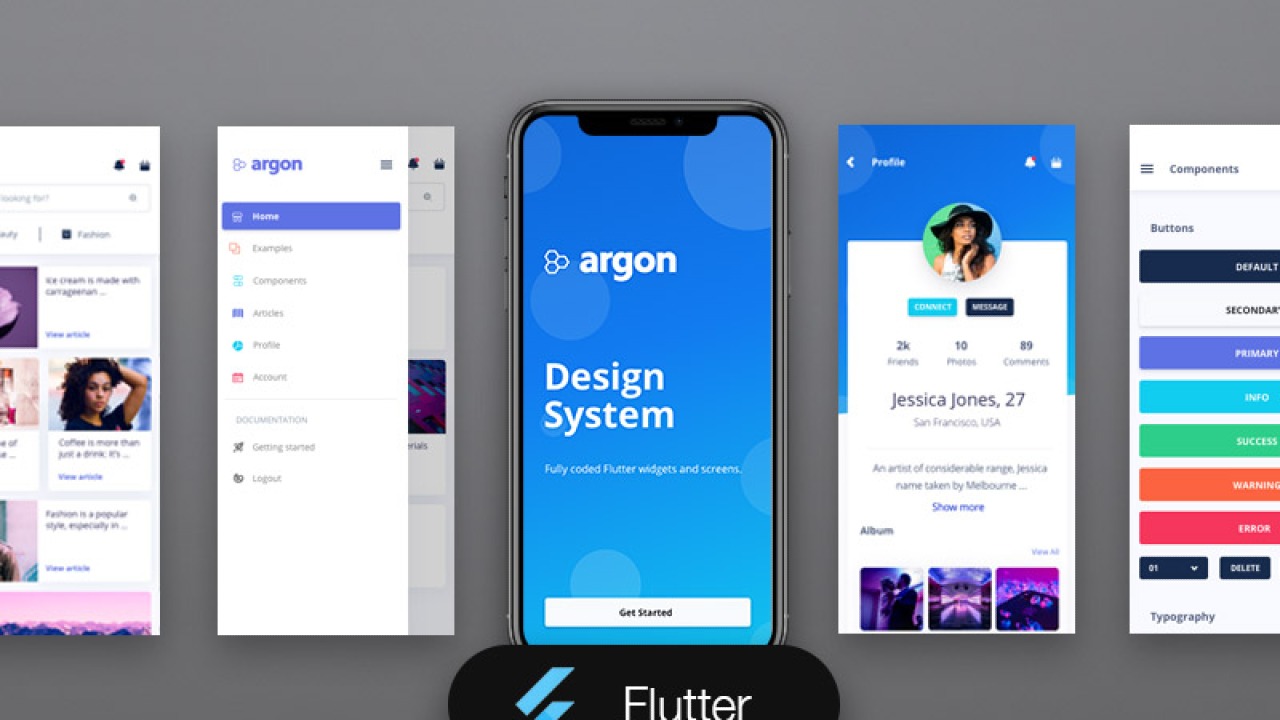 Argon Flutter app