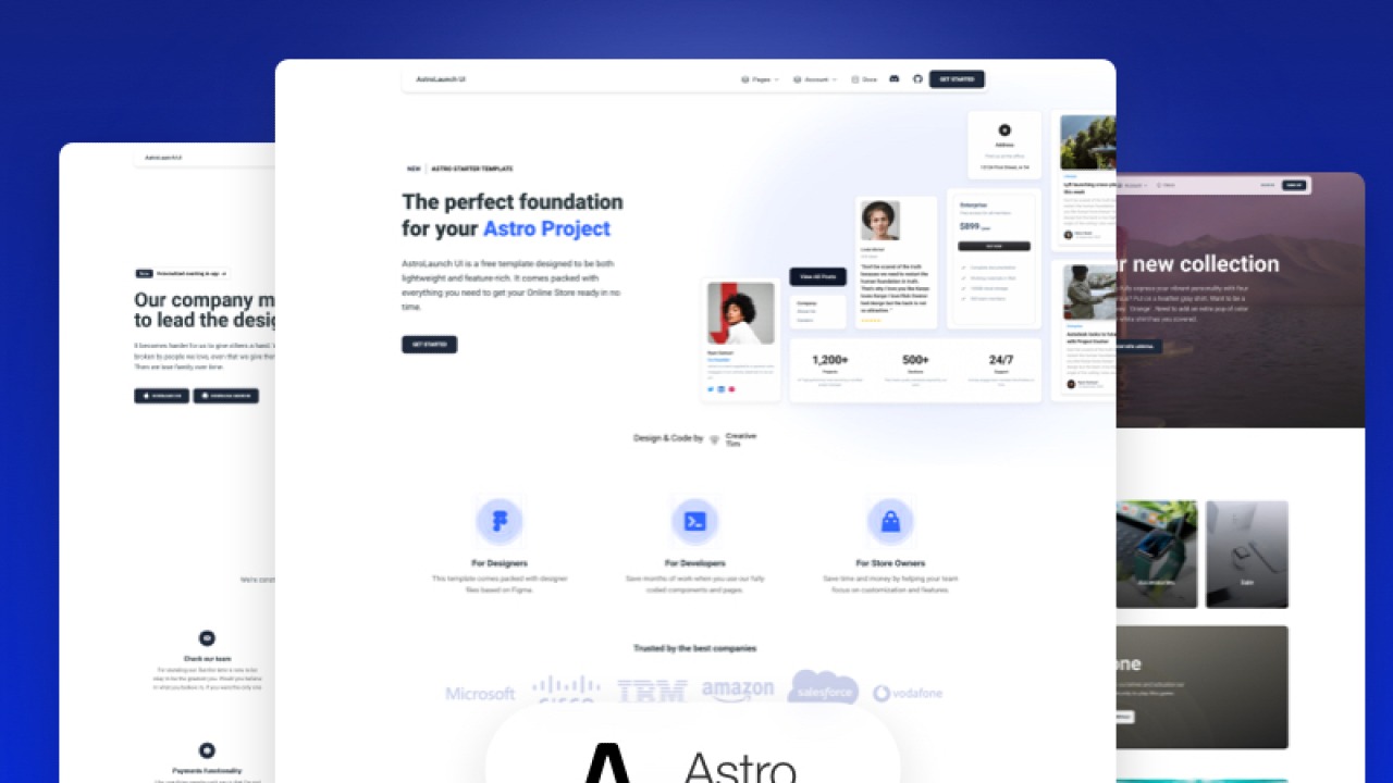Astro UI Tailwind Material Dashboard