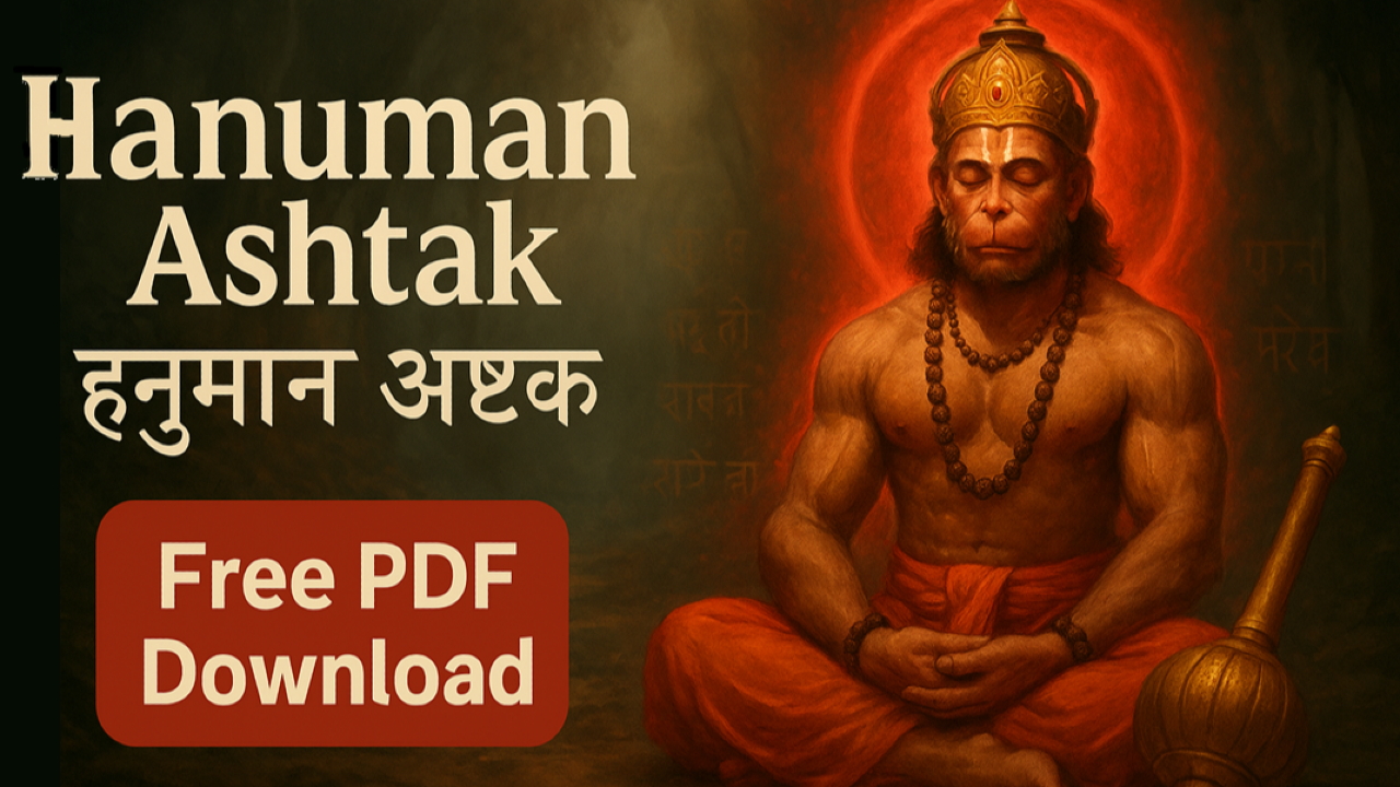 Hanuman Ashtak lyrics with Lord Hanuman