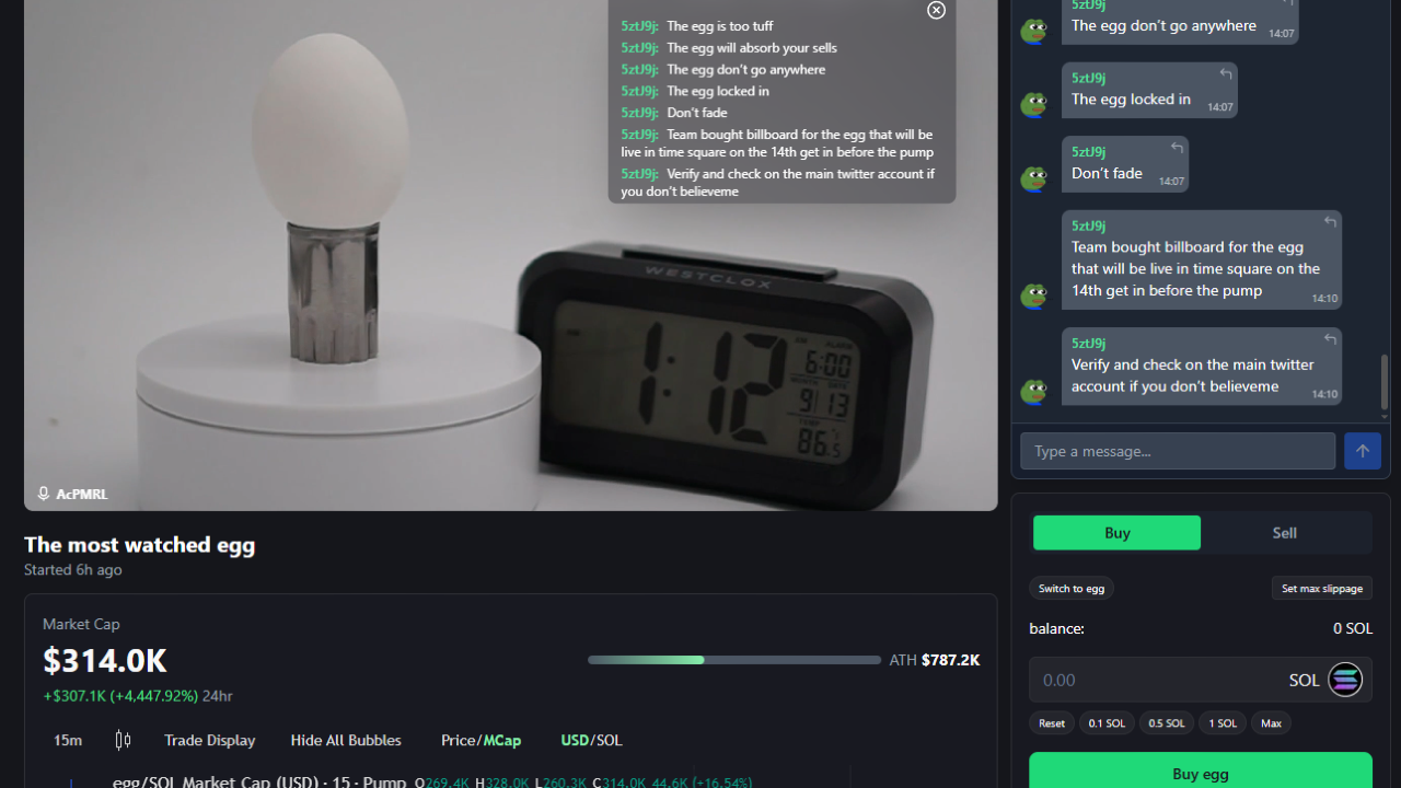 Stream an Egg (or something else) and get paid $26,000