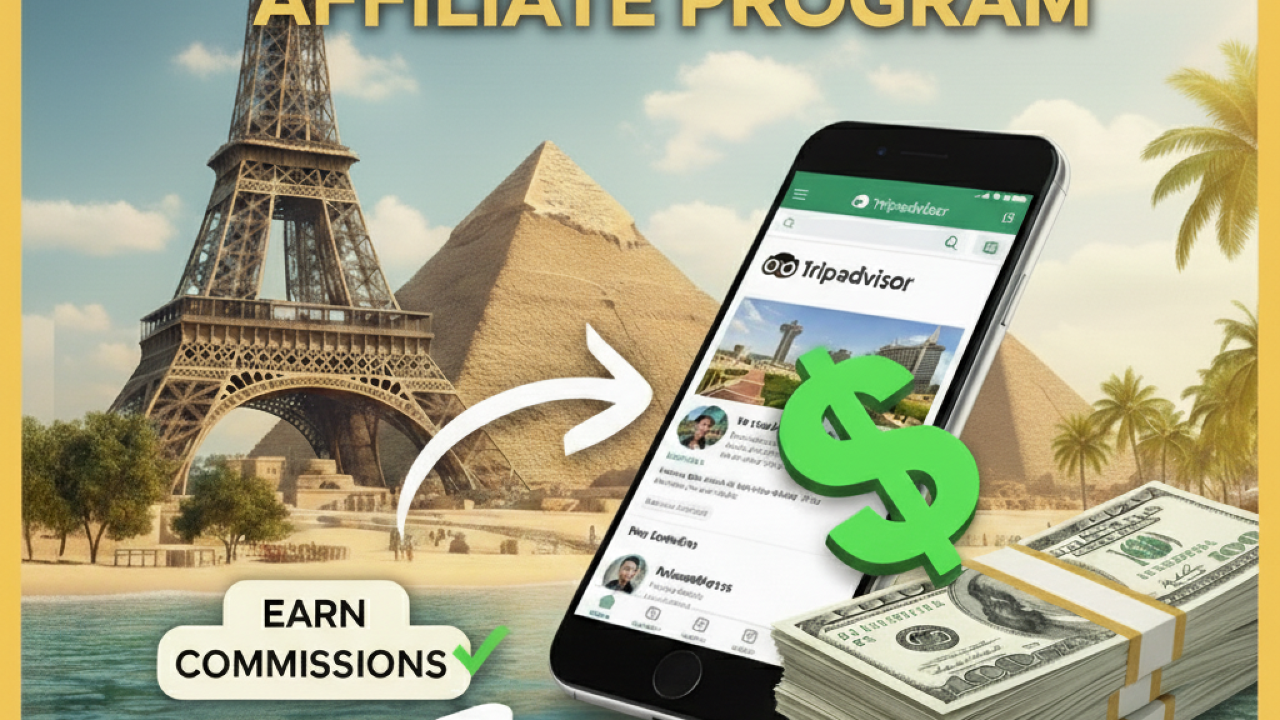 Remote Jobs for Travellers: Travel Side Hustles & Side Hustle Ideas UK Using TripAdvisor Affiliates