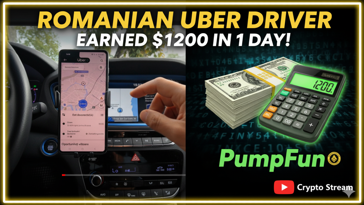 How a Romanian Uber Driver Made $1200 on his first day Streaming on Pumpfun