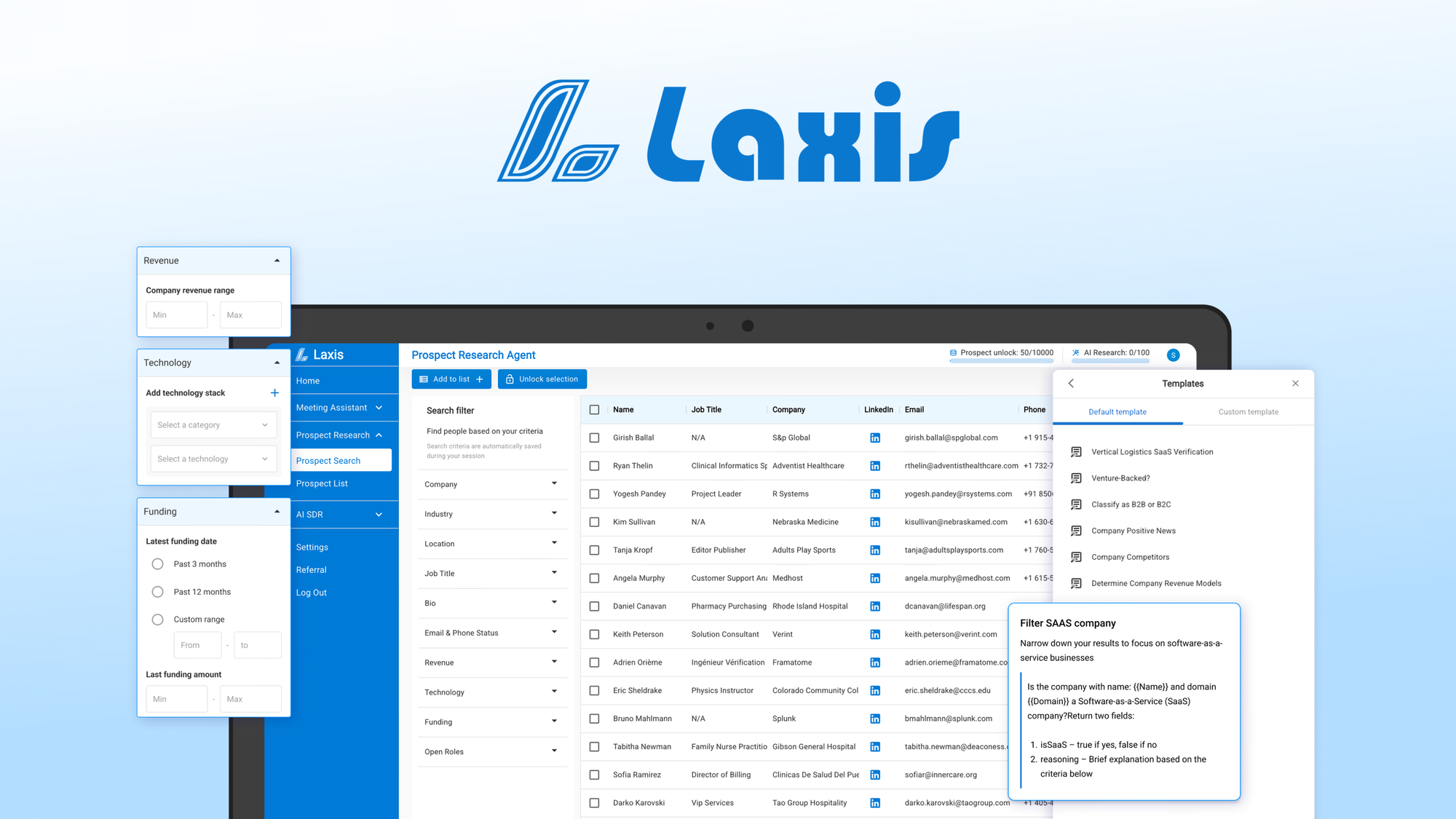 Laxis AI Prospect Research Lifetime Deal