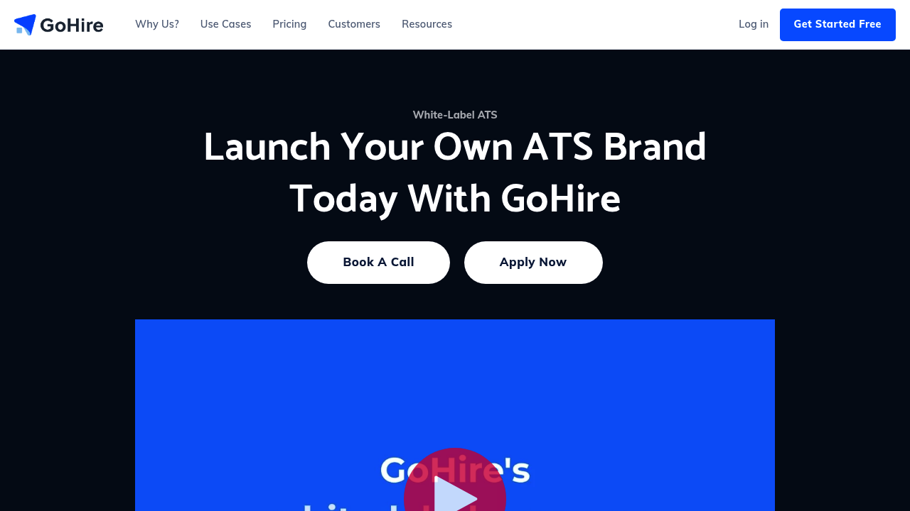 Desktop screenshot of GoHire platform interface